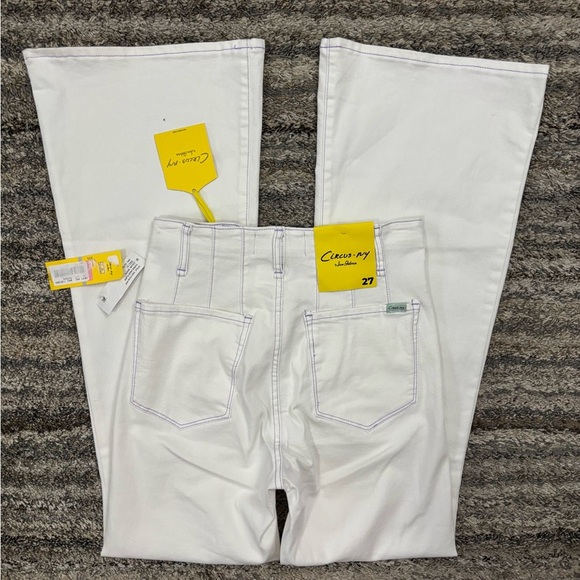 Circus By Sam Edelman Super High Rise Flare Jeans In White Sz 27 NWT | Flared - - Picture 8 of 13